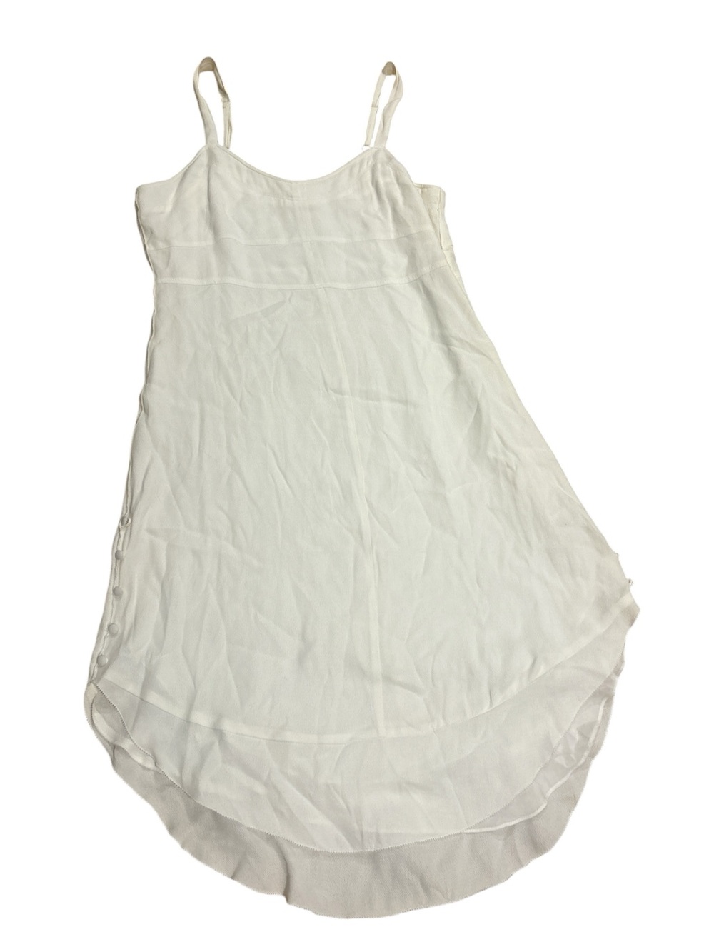 GF Collection White Slip Dress High-Low Empire Waist Size Large